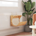 Vidaxl cat bed with cushion 37x20x20 cm water hyacinth-0