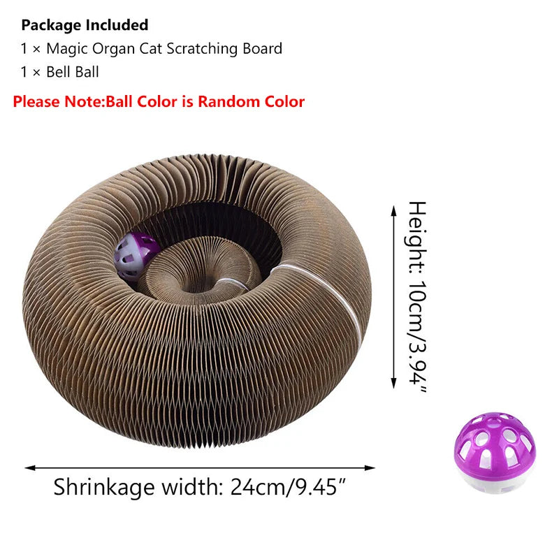 Foldable Cat Scratching Board & Play Bed-5