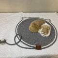 NNEDSZ 3 Pcs Grey Durable Cat Scratching Mat with Attached Toy Ball - Washable and Multi-Functional, Ideal for Cats' Scratching and Sleeping - 50cm Diameter-0
