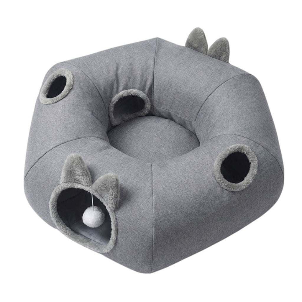 Pawz Large Cat Tunnel Bed Multi-Functional Toy Interactive Pet Playhouse Indoor-0