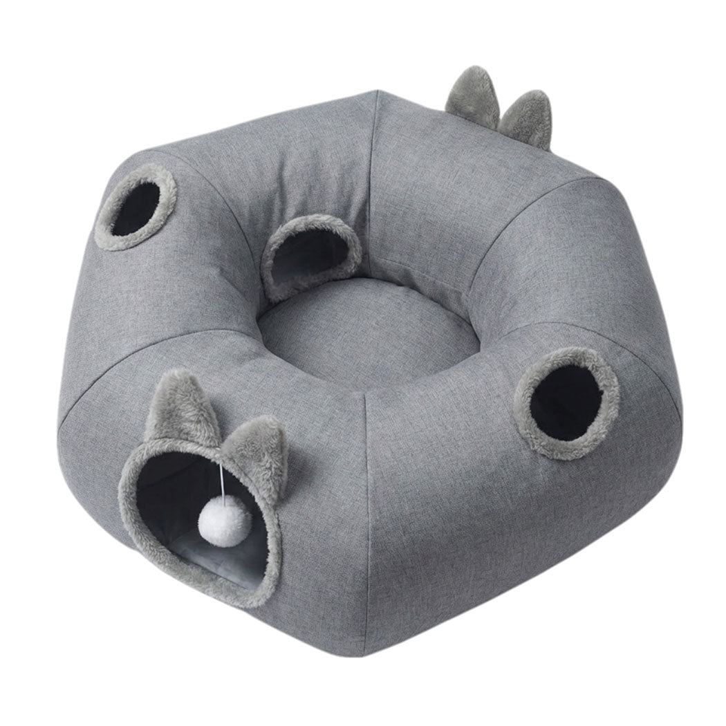 Pawz Large Cat Tunnel Bed Multi-Functional Toy Interactive Pet Playhouse Indoor-0