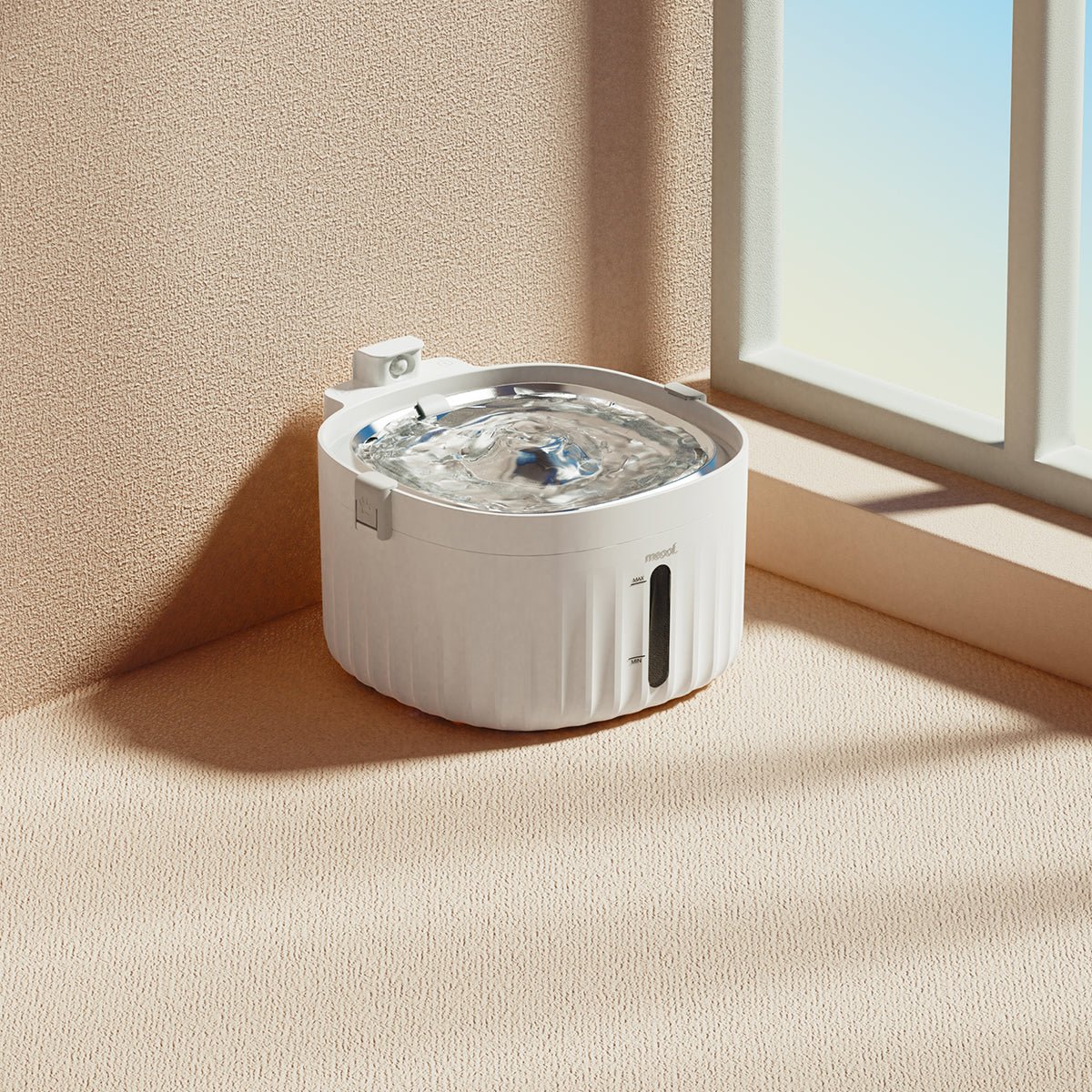 Wireless Smart Sensor Pet Water Fountain with Ceramic Plate-3